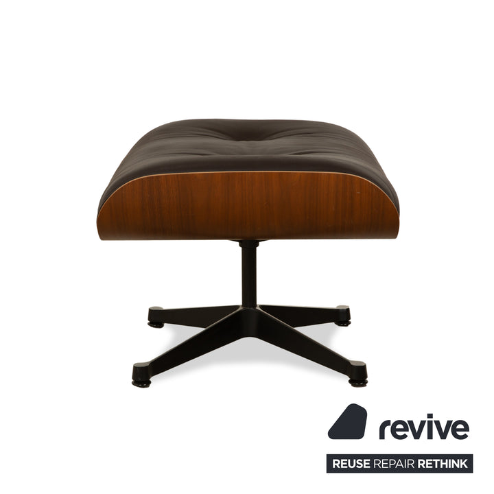 Vitra Eames Lounge Chair inkl. Ottoman Leder Sessel Dunkelbraun manuelle Funktion