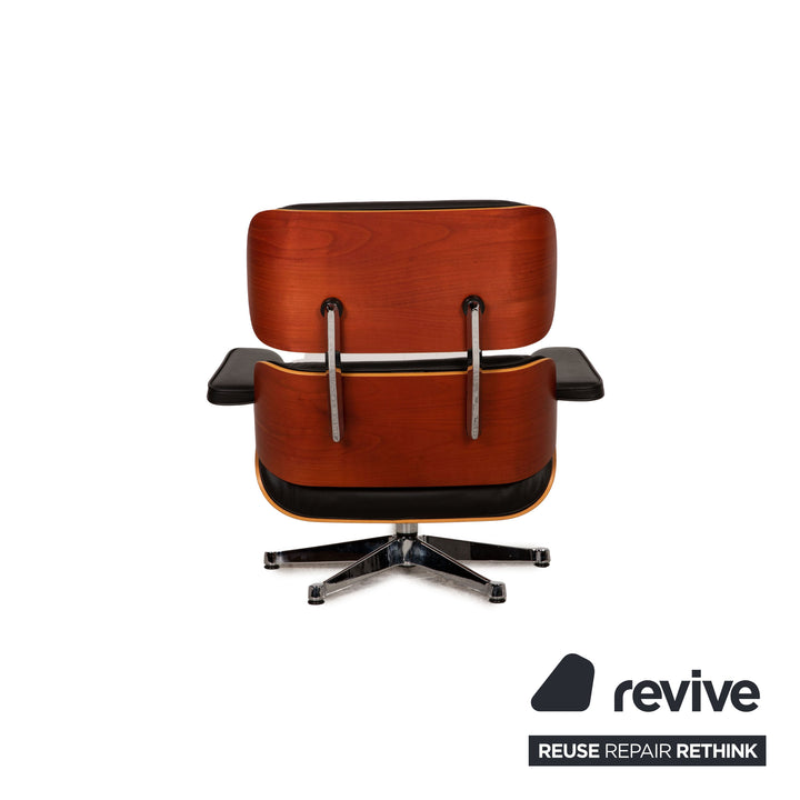 Vitra Eames Lounge Chair avec fauteuil ottoman en cuir noir Fonction
