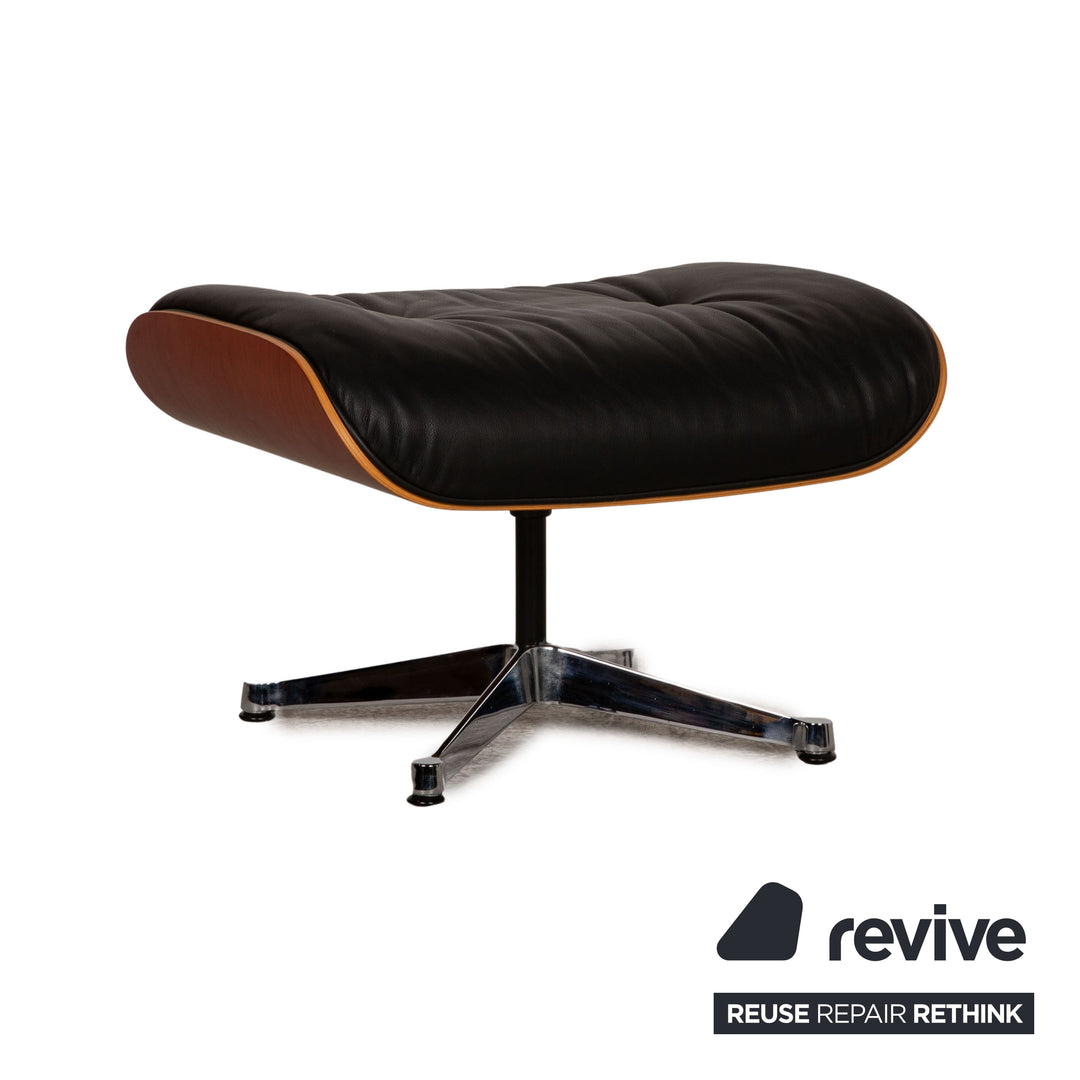 Vitra Eames Lounge Chair avec fauteuil ottoman en cuir noir Fonction