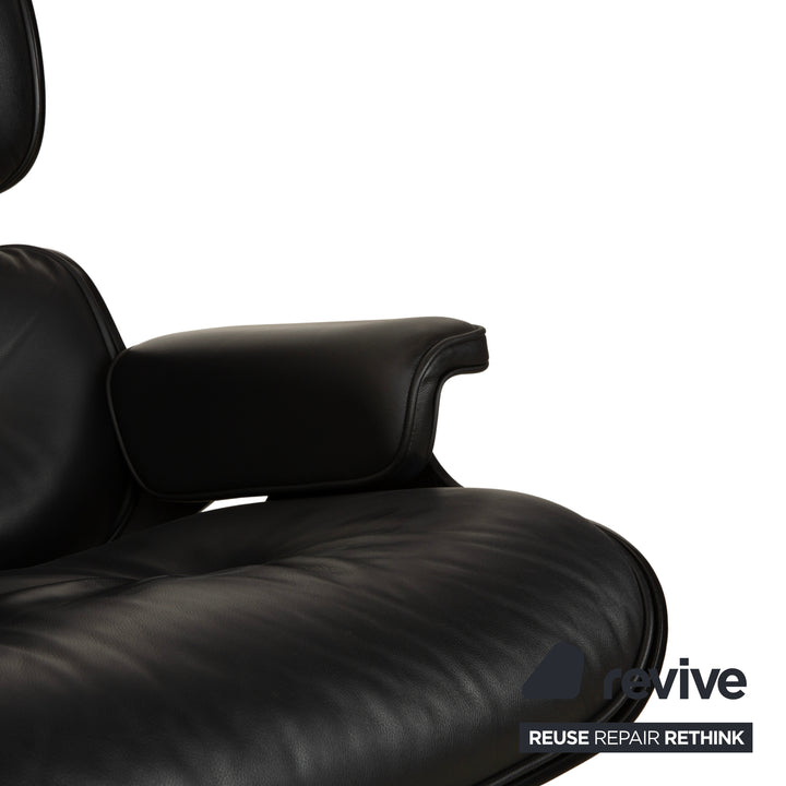 Vitra Eames Lounge Chair inkl. Ottomann Leder Sessel Schwarz