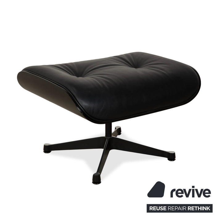 Vitra Eames Lounge Chair inkl. Ottomann Leder Sessel Schwarz
