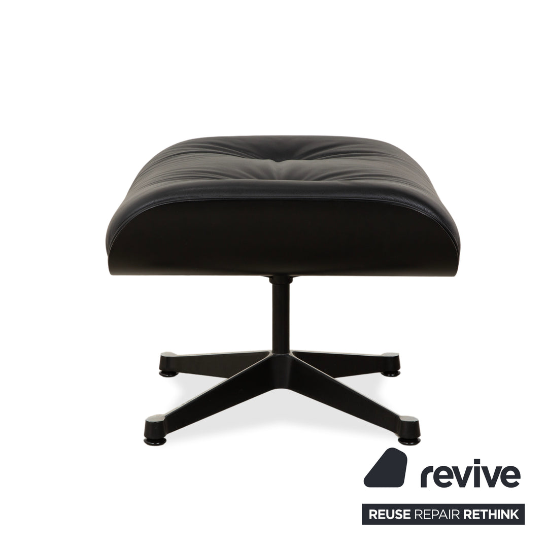 Vitra Eames Lounge Chair inkl. Ottomann Leder Sessel Schwarz