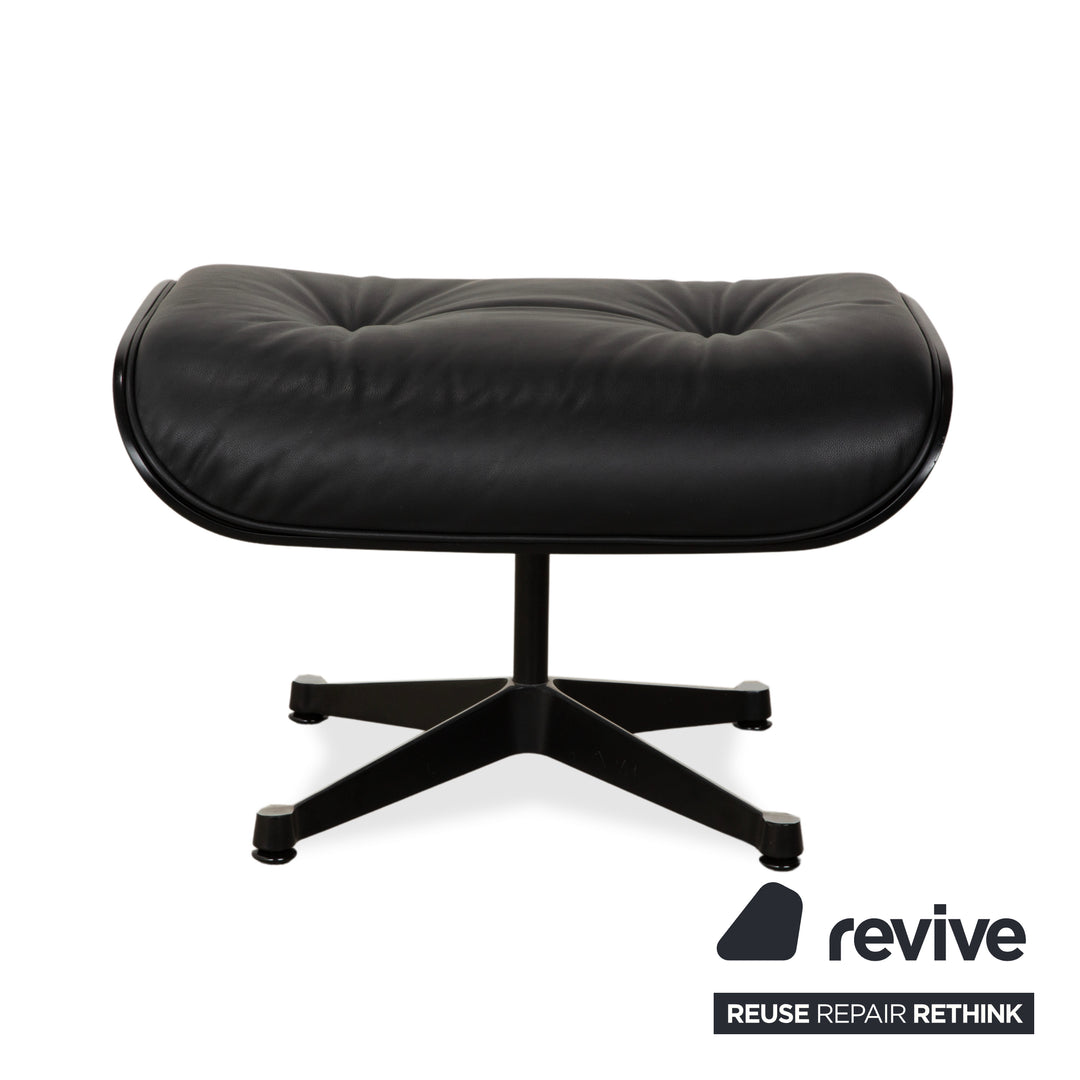 Vitra Eames Lounge Chair inkl. Ottomann Leder Sessel Schwarz