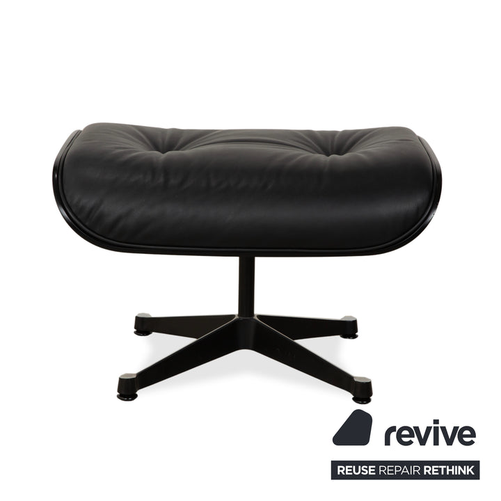 Vitra Eames Lounge Chair inkl. Ottomann Leder Sessel Schwarz