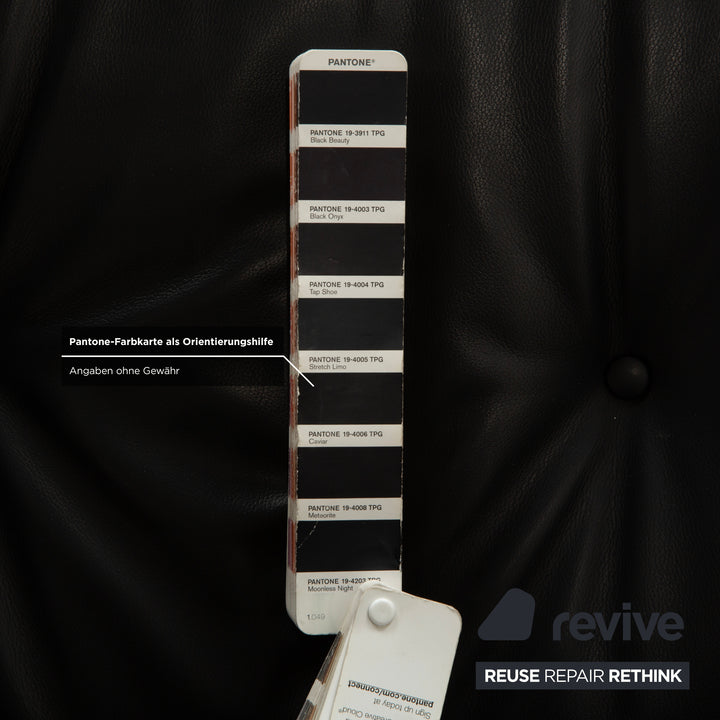 Vitra Eames Lounge Chair inkl. Ottomann Leder Sessel Schwarz