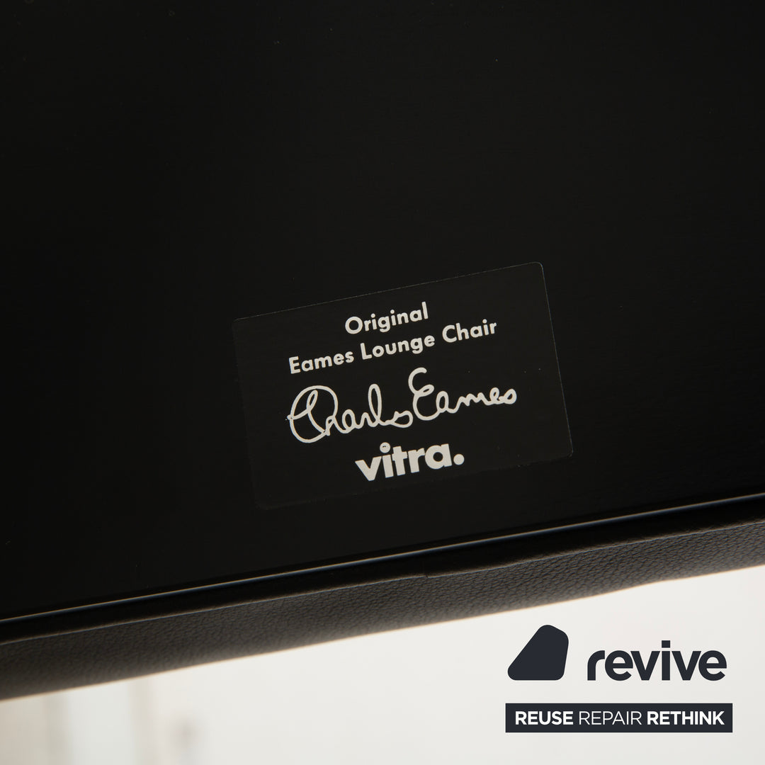 Vitra Eames Lounge Chair inkl. Ottomann Leder Sessel Schwarz