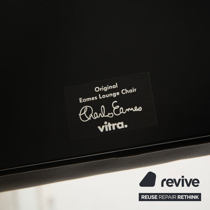 Vitra Eames Lounge Chair inkl. Ottomann Leder Sessel Schwarz