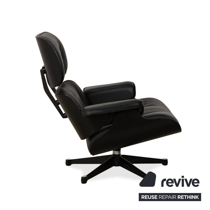 Vitra Eames Lounge Chair inkl. Ottomann Leder Sessel Schwarz
