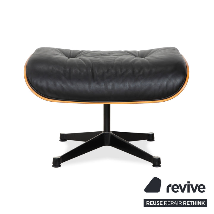 Vitra Eames Lounge Chair Leder Hocker Schwarz