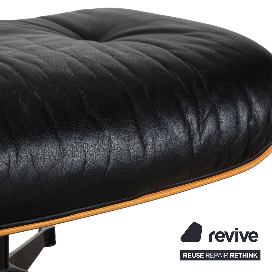 Vitra Eames Lounge Chair Leder Hocker Schwarz
