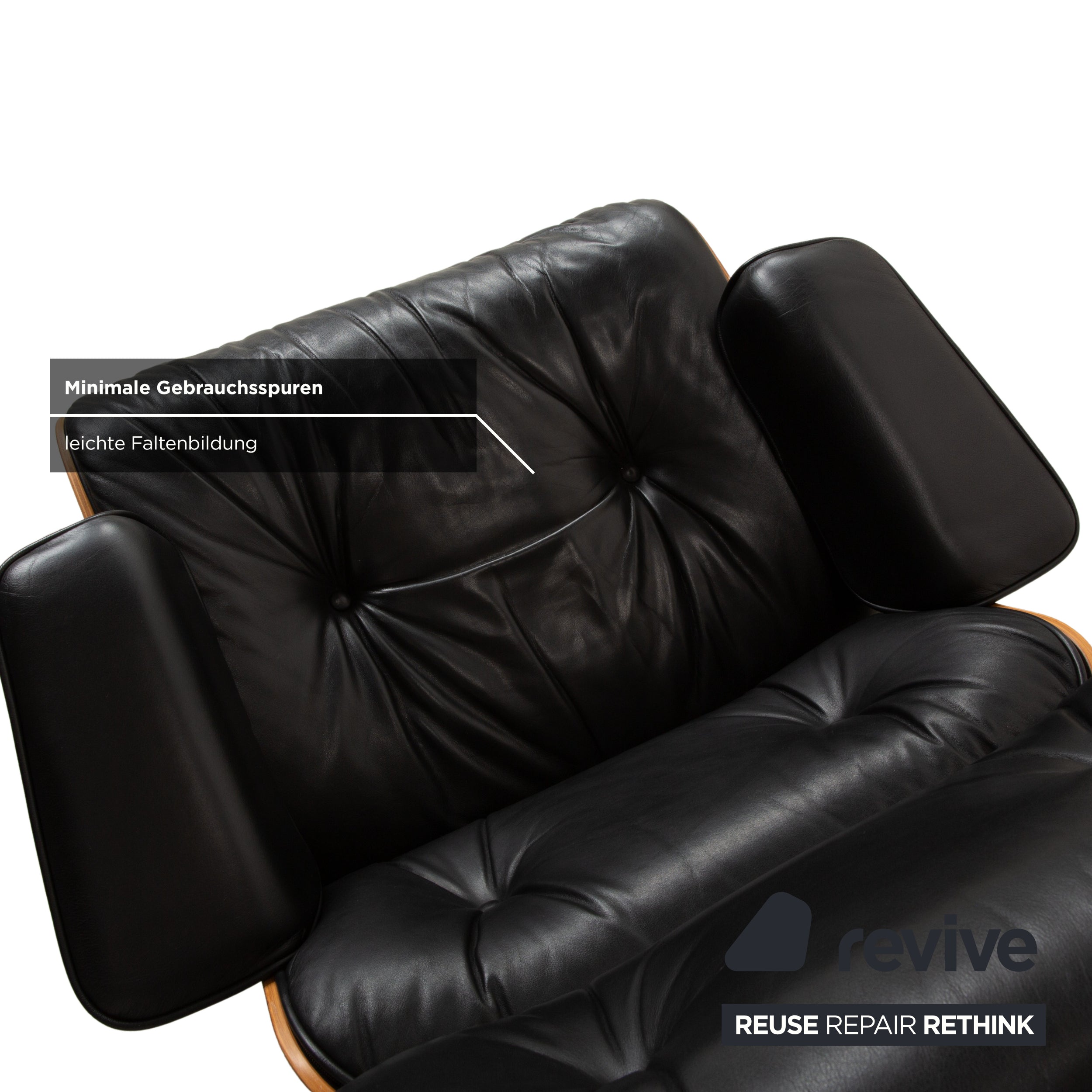 Vitra Eames Lounge Chair Leder Holz 2x Sessel braun Schwarz manuelle Funktion