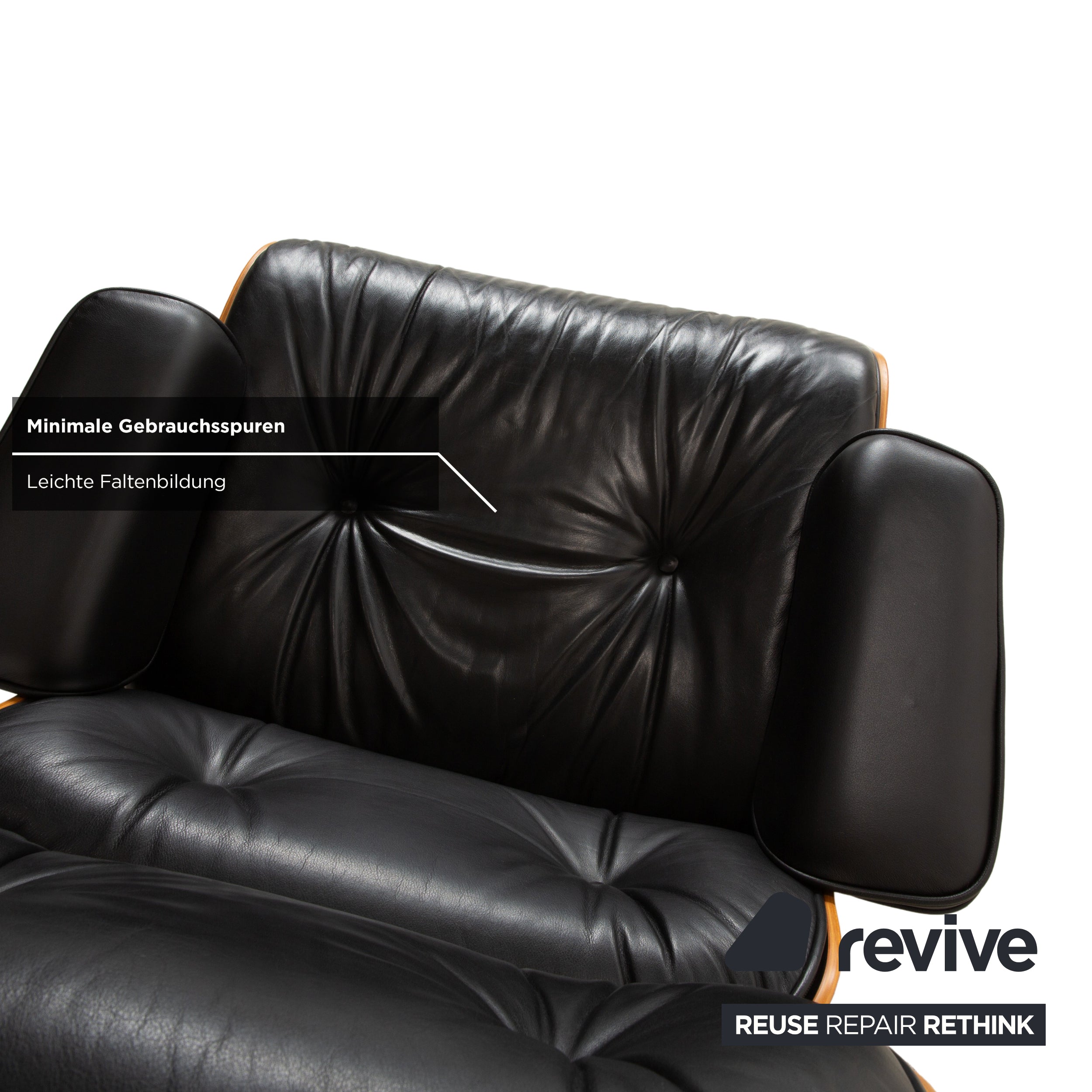Vitra Eames Lounge Chair Leder Holz Sessel braun Schwarz manuelle Funktion