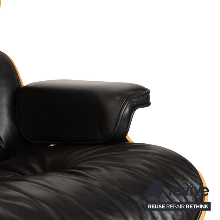 Vitra Eames Lounge Chair Leather Wood Armchair Black Brown manual function