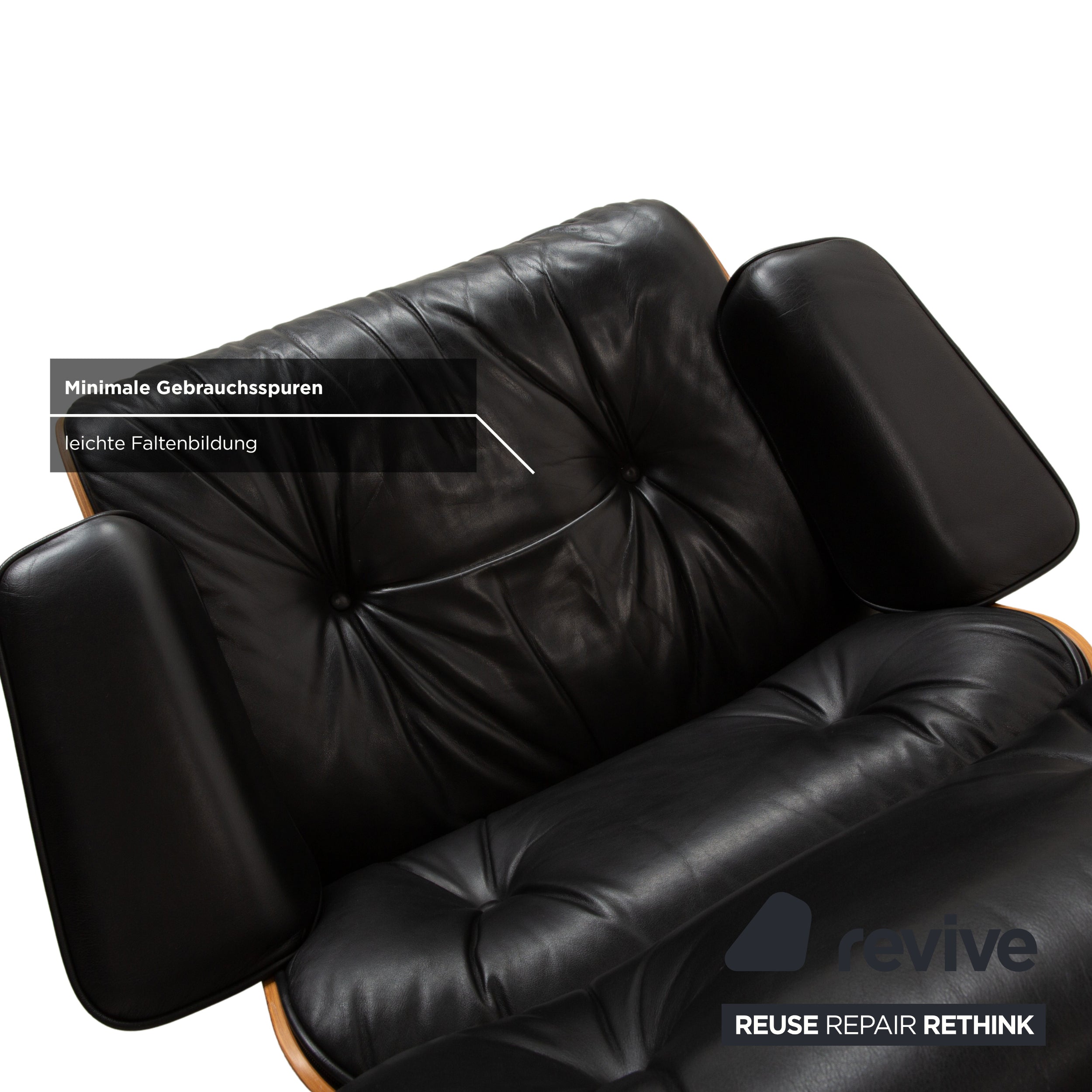 Vitra Eames Lounge Chair Leder Holz Sessel Schwarz Braun manuelle Funktion