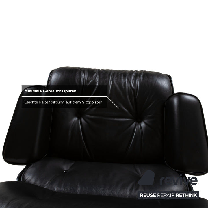 Vitra Eames Lounge Chair Leder Sessel Holz Schwarz