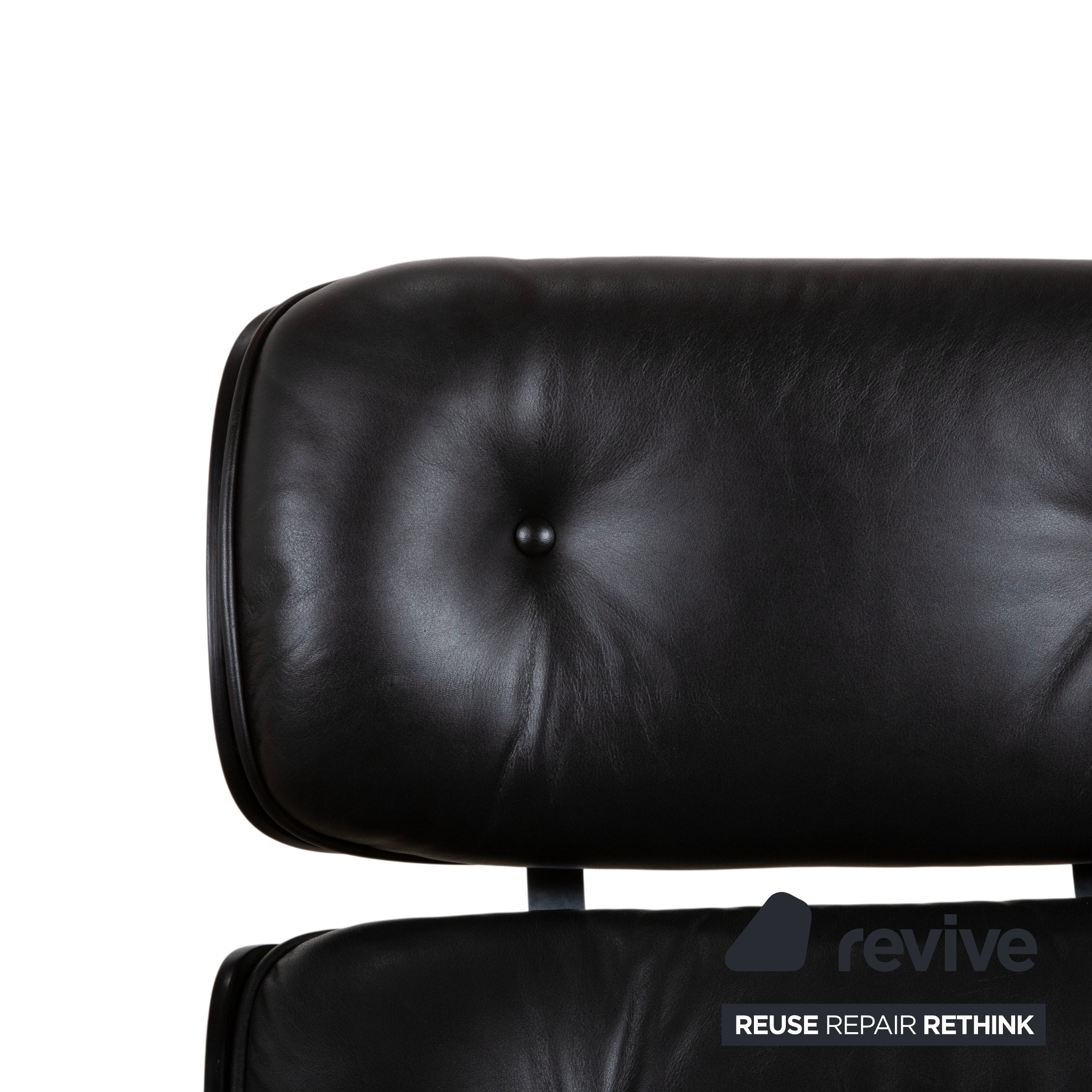 Vitra Eames Lounge Chair Cuir Fauteuil Bois Noir