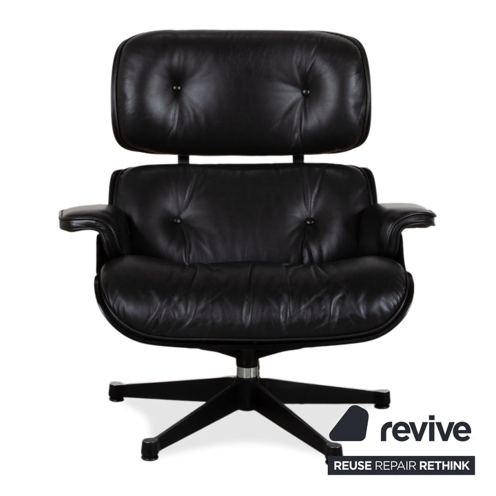 Vitra Eames Lounge Chair Leder Sessel Holz Schwarz