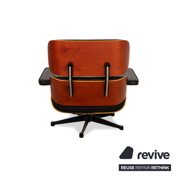 Vitra Eames Lounge Chair Leather Armchair Wood Black Brown