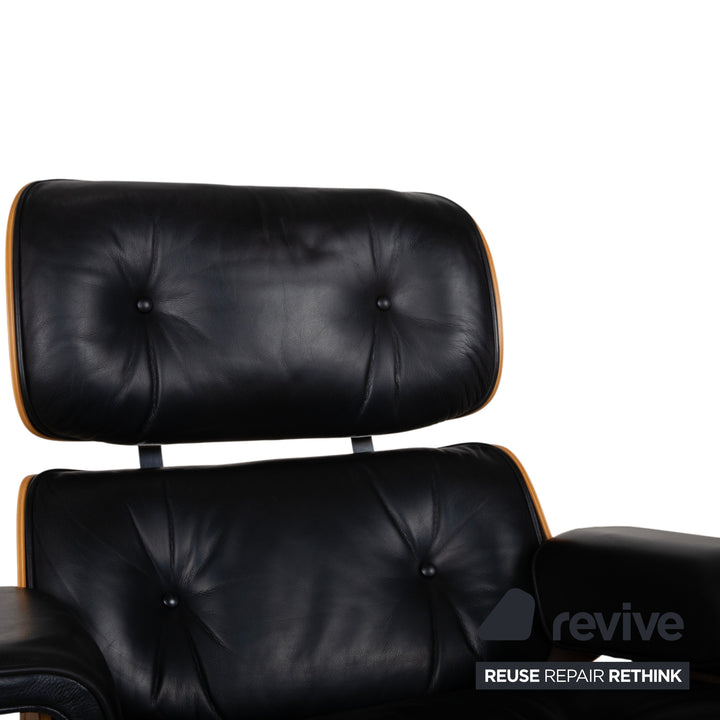 Vitra Eames Lounge Chair Leder Sessel Holz Schwarz Braun