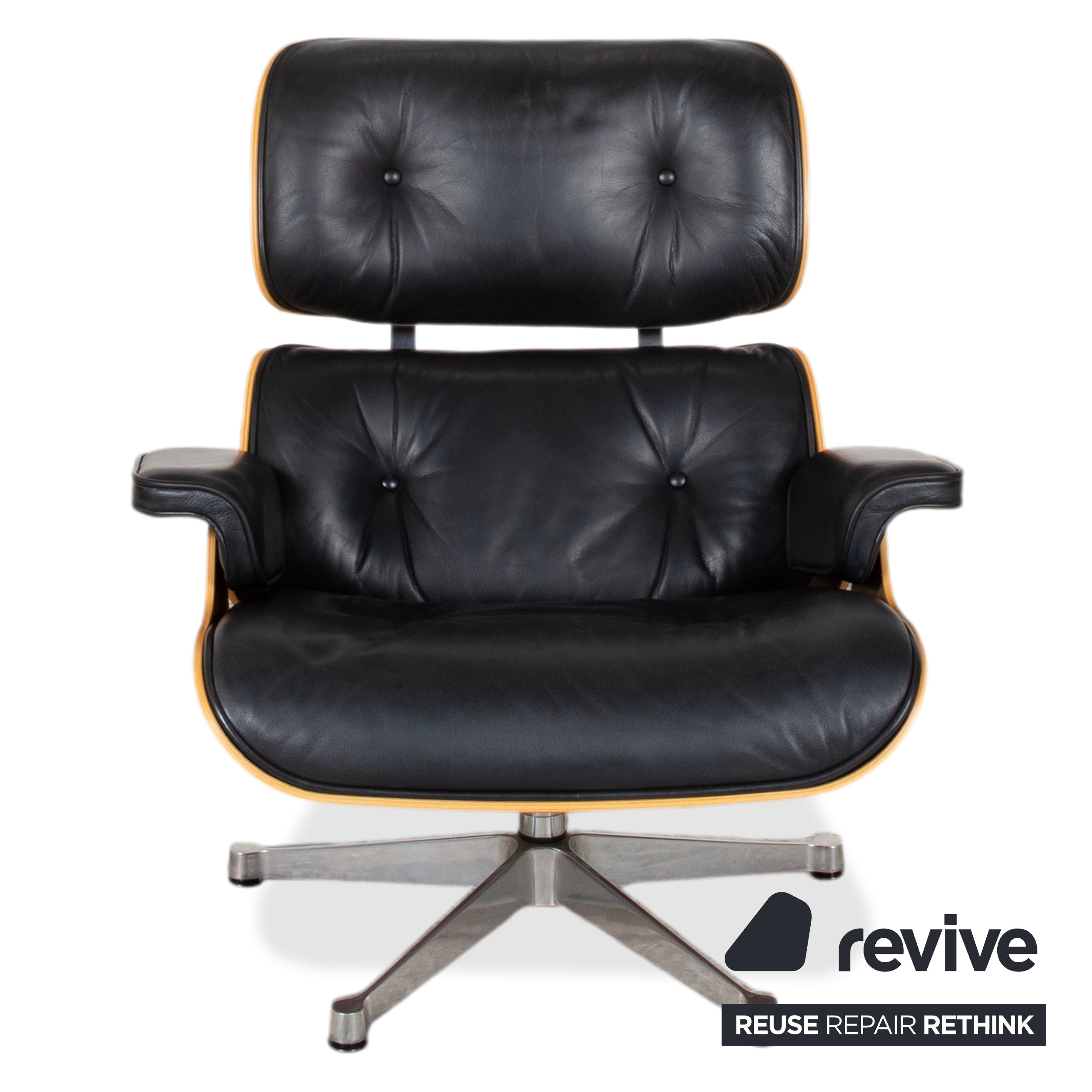 Vitra Eames Lounge Chair Leder Sessel Holz Schwarz Braun