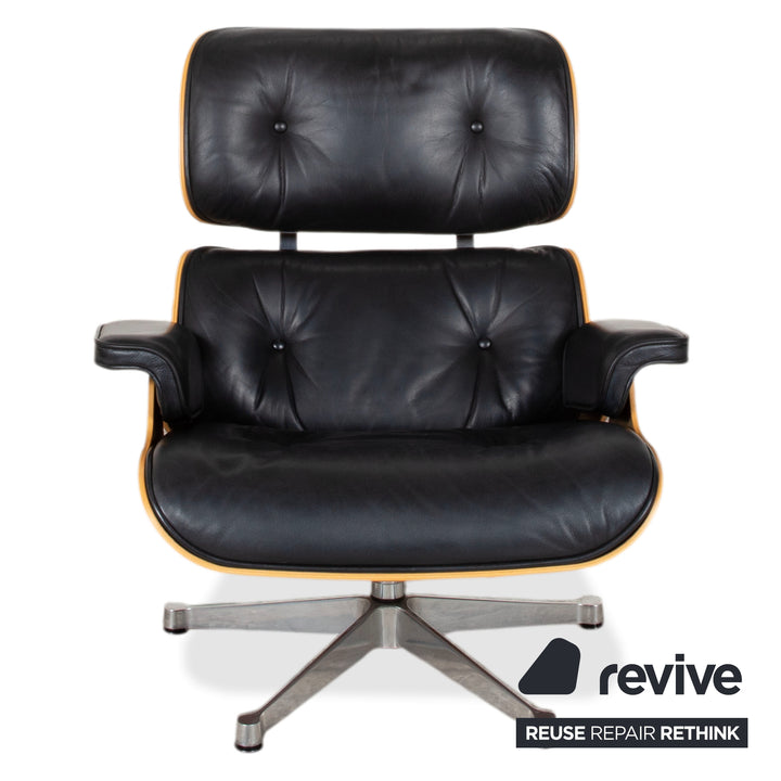 Vitra Eames Lounge Chair Leder Sessel Holz Schwarz Braun