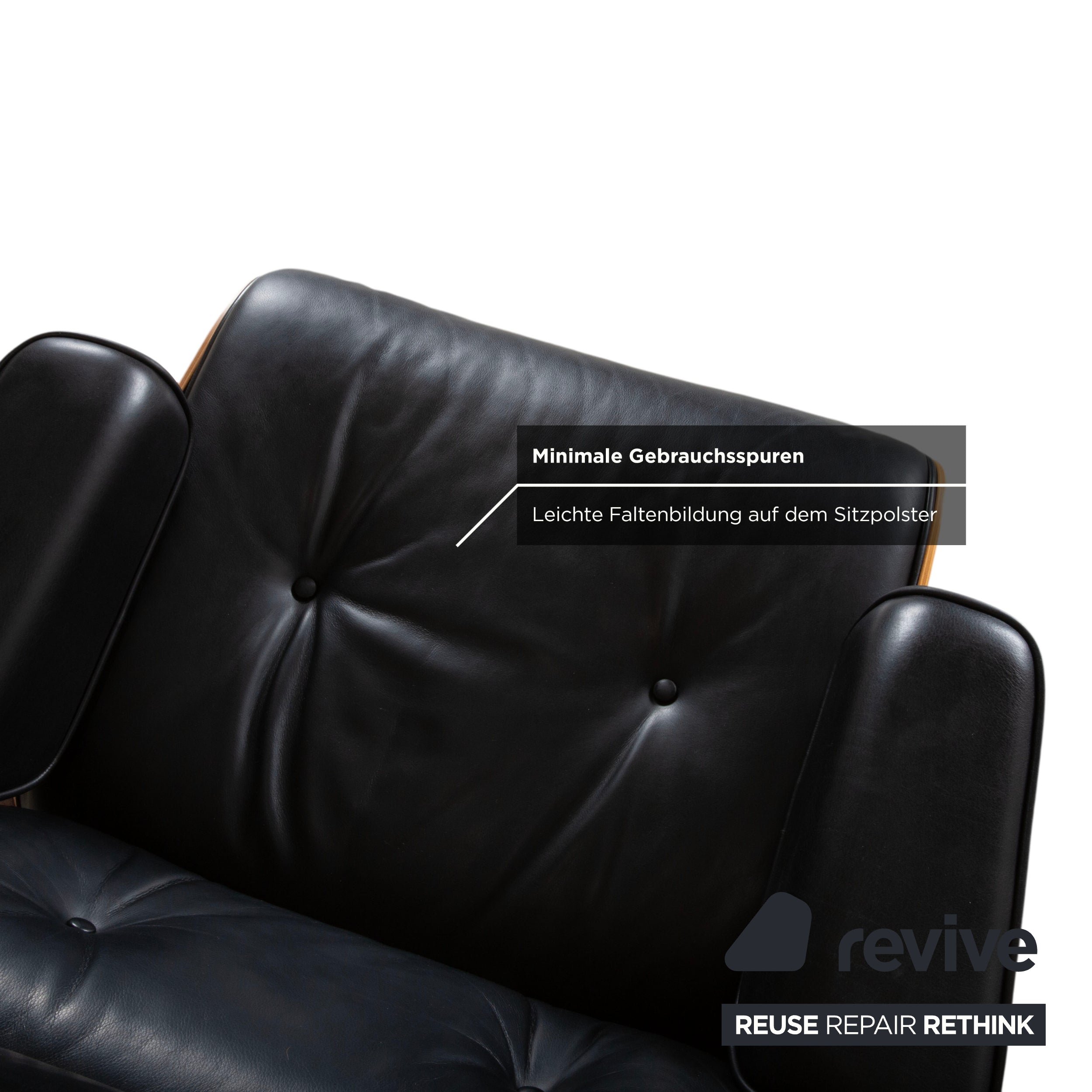 Vitra Eames Lounge Chair Leder Sessel Holz Schwarz Braun