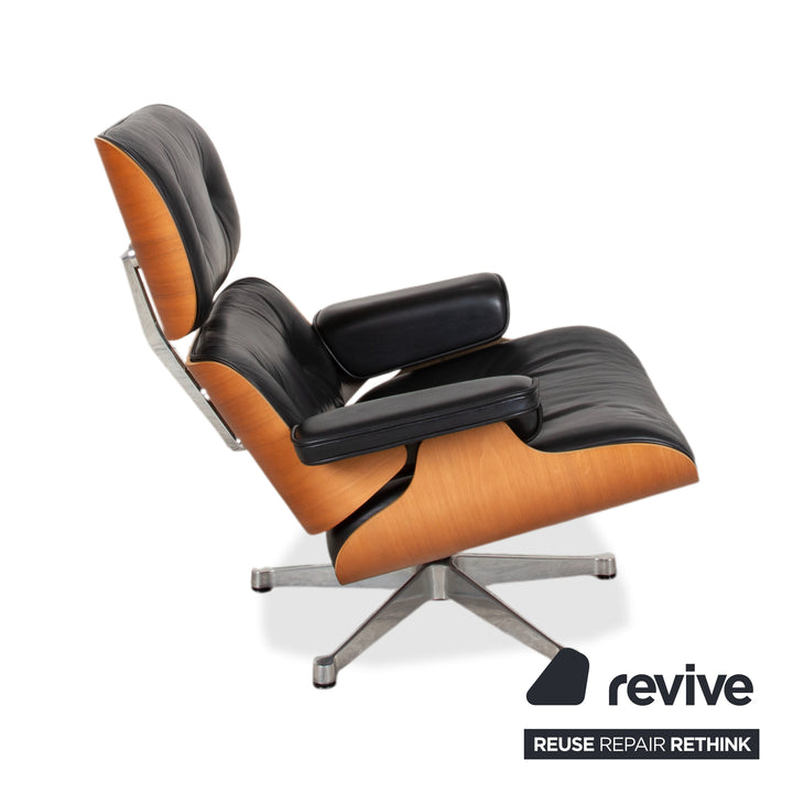 Vitra Eames Lounge Chair Leder Sessel Holz Schwarz Braun