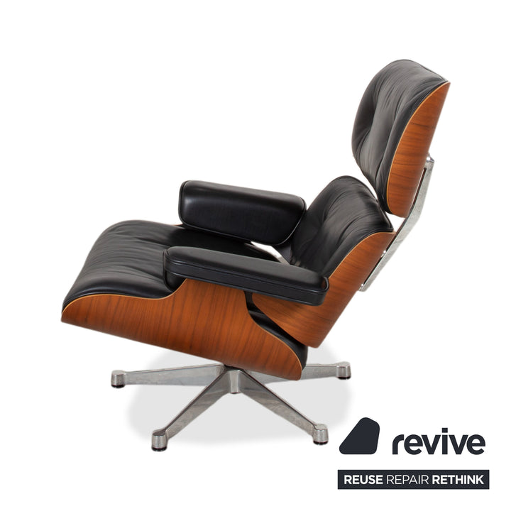 Vitra Eames Lounge Chair Leder Sessel Holz Schwarz Braun
