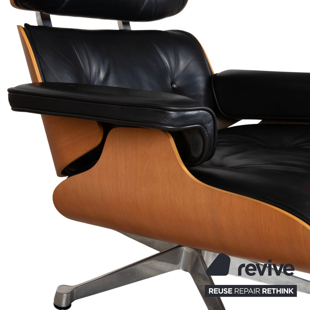 Vitra Eames Lounge Chair Leder Sessel Holz Schwarz Braun