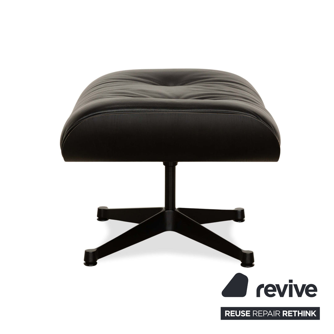 Vitra Eames Lounge Chair Leather Armchair incl. Ottoman Black manual function