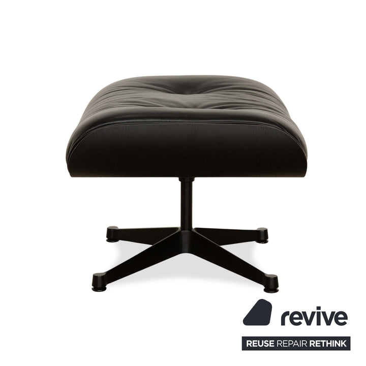 Vitra Eames Lounge Chair Leather Armchair incl. Ottoman Black manual function