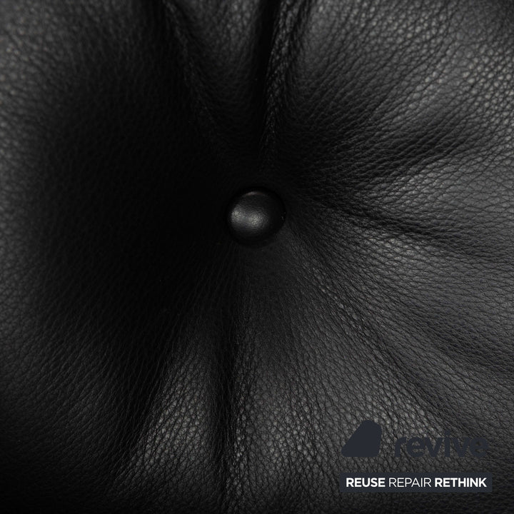 Vitra Eames Lounge Chair Leather Armchair incl. Ottoman Black manual function