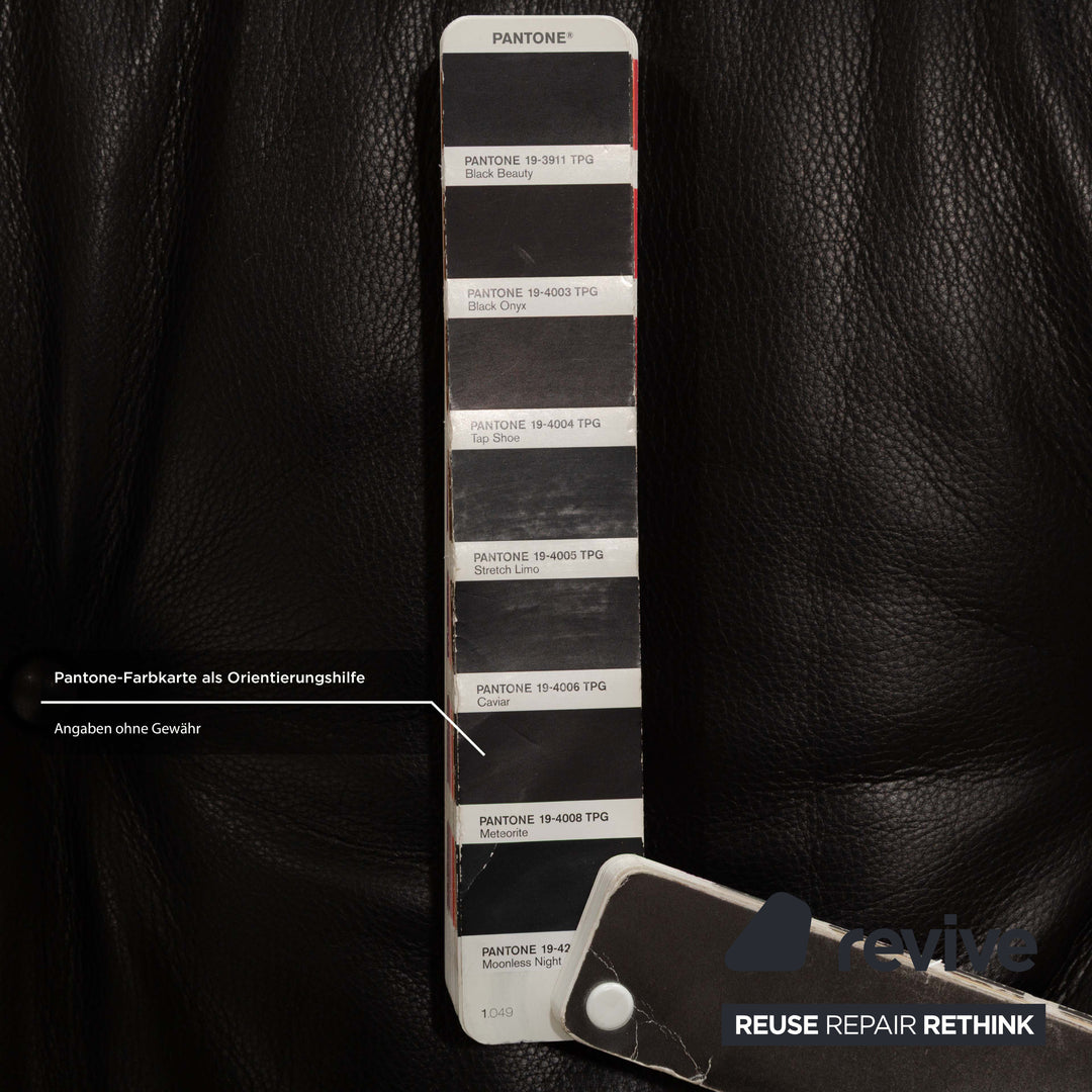 Vitra Eames Lounge Chair Leather Armchair incl. Ottoman Black manual function