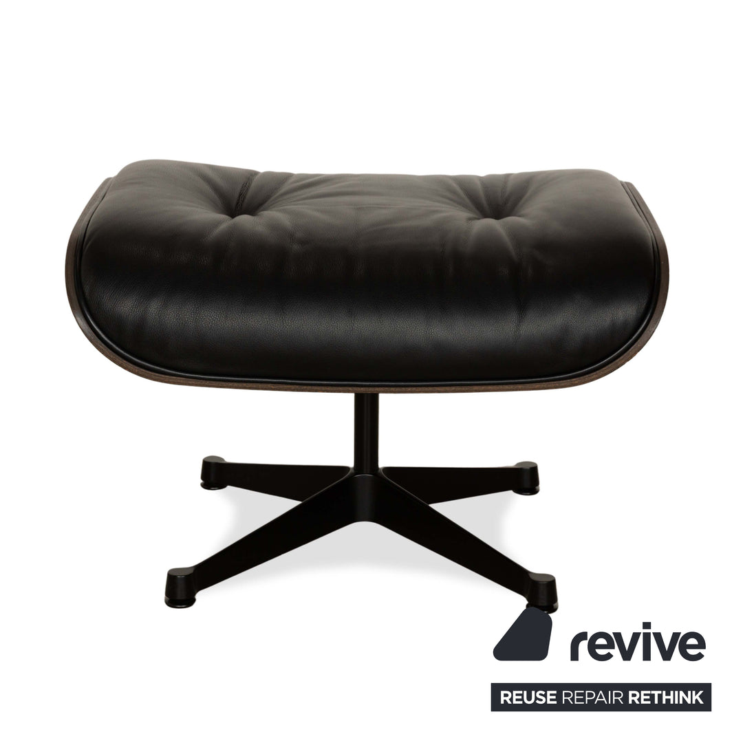 Vitra Eames Lounge Chair Leather Armchair incl. Ottoman Black manual function