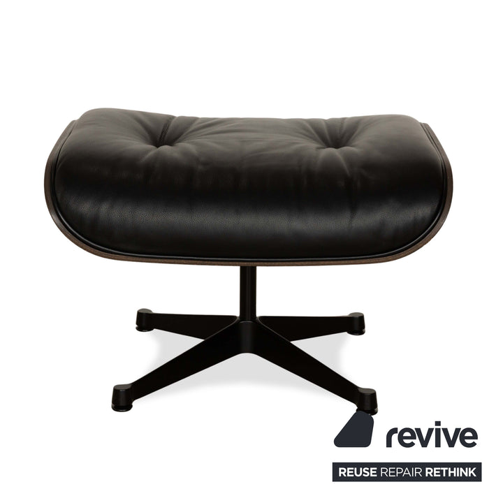 Vitra Eames Lounge Chair Leather Armchair incl. Ottoman Black manual function