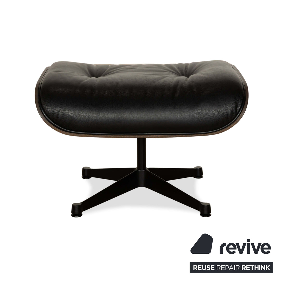 Vitra Eames Lounge Chair Leather Armchair incl. Ottoman Black manual function