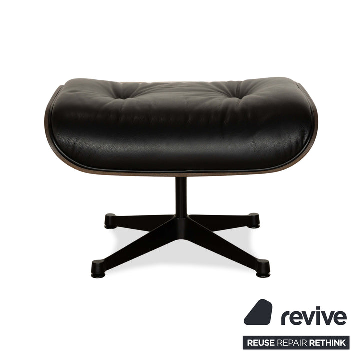 Vitra Eames Lounge Chair Leather Armchair incl. Ottoman Black manual function