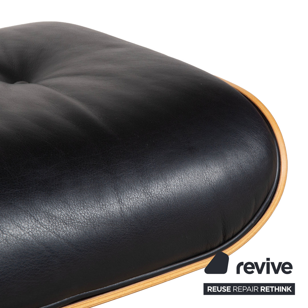Vitra Eames Lounge Chair Leder Sessel mit Hocker Holz Schwarz Braun Ottoman
