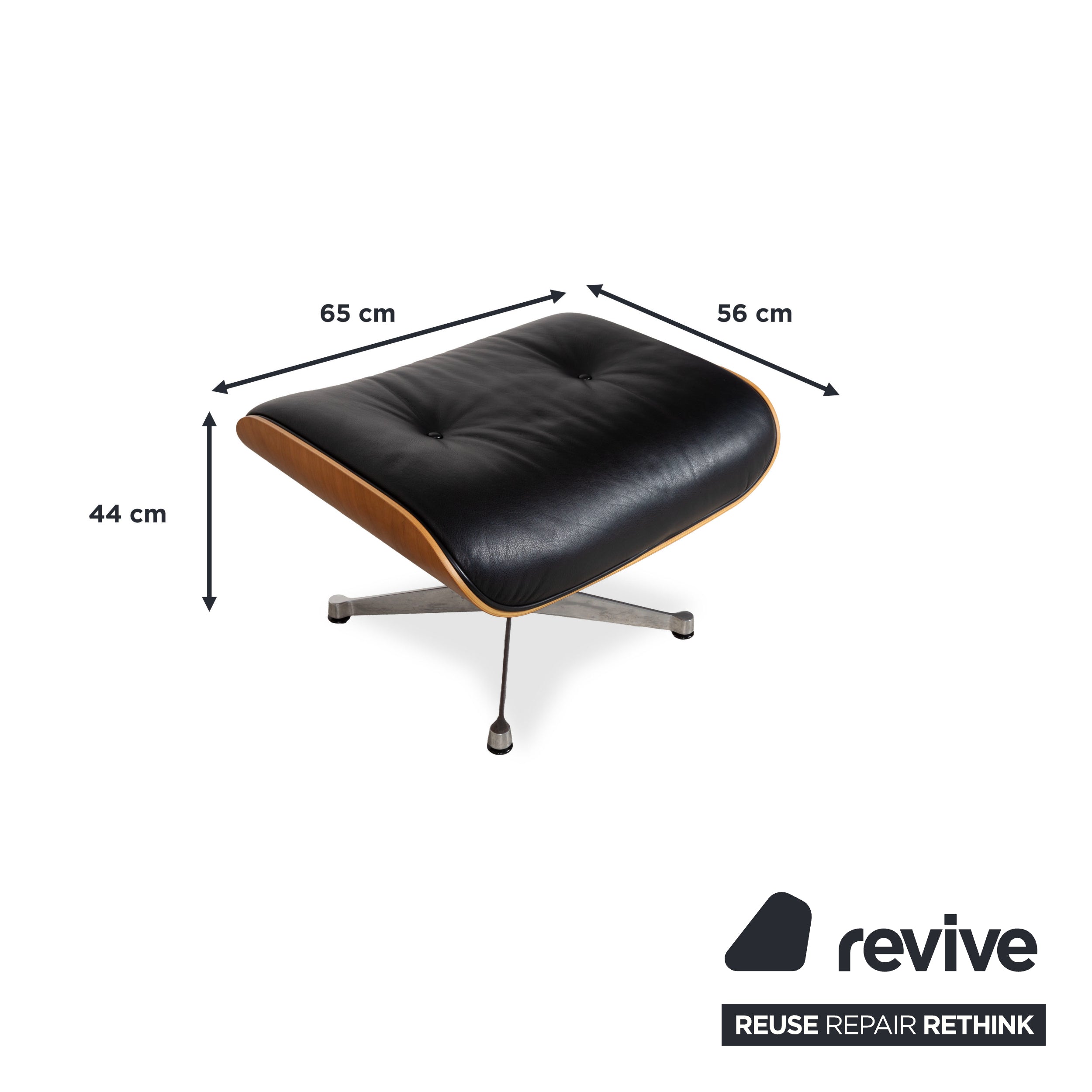 Vitra Eames Lounge Chair Leder Sessel mit Hocker Holz Schwarz Braun Ottoman
