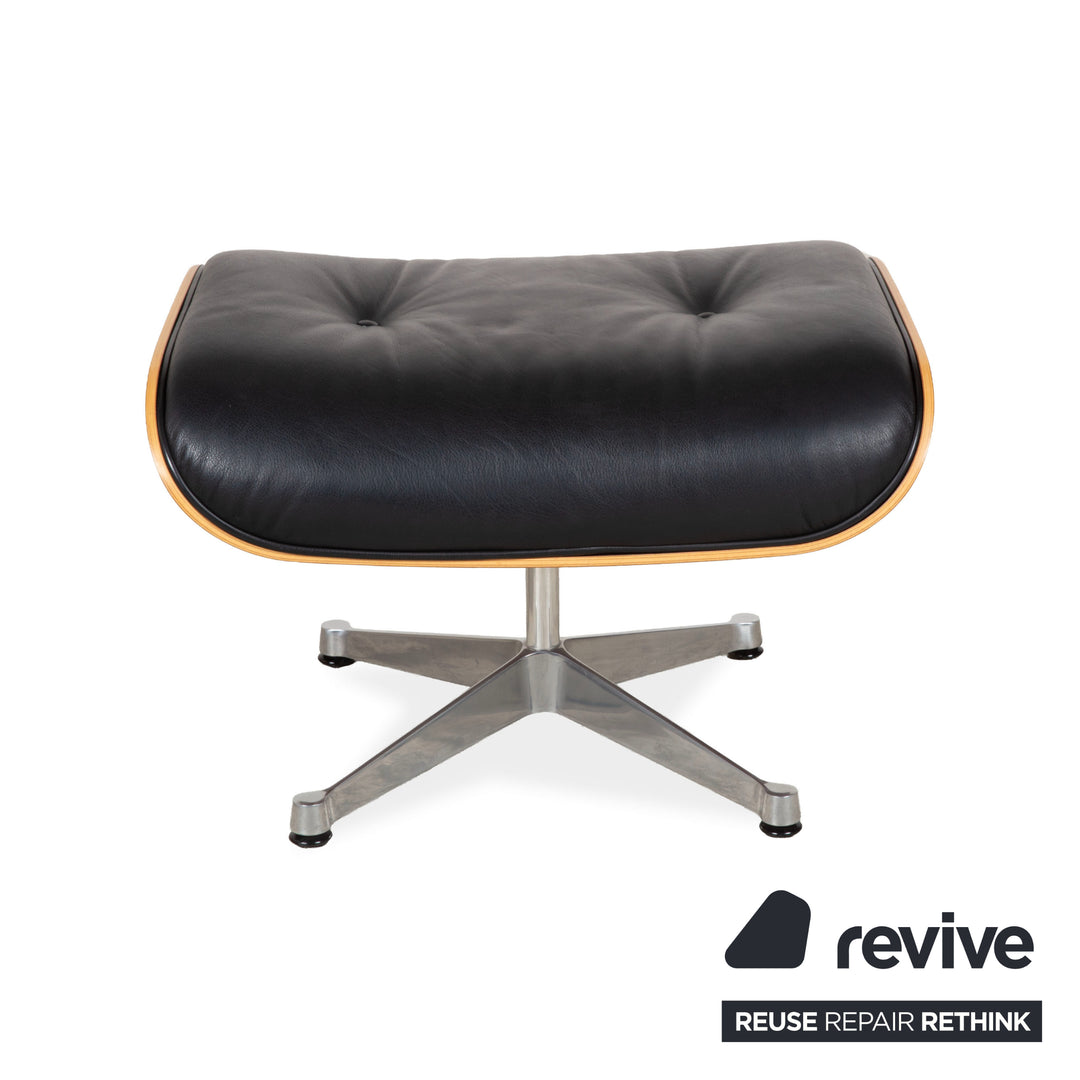 Vitra Eames Lounge Chair Leder Sessel mit Hocker Holz Schwarz Braun Ottoman