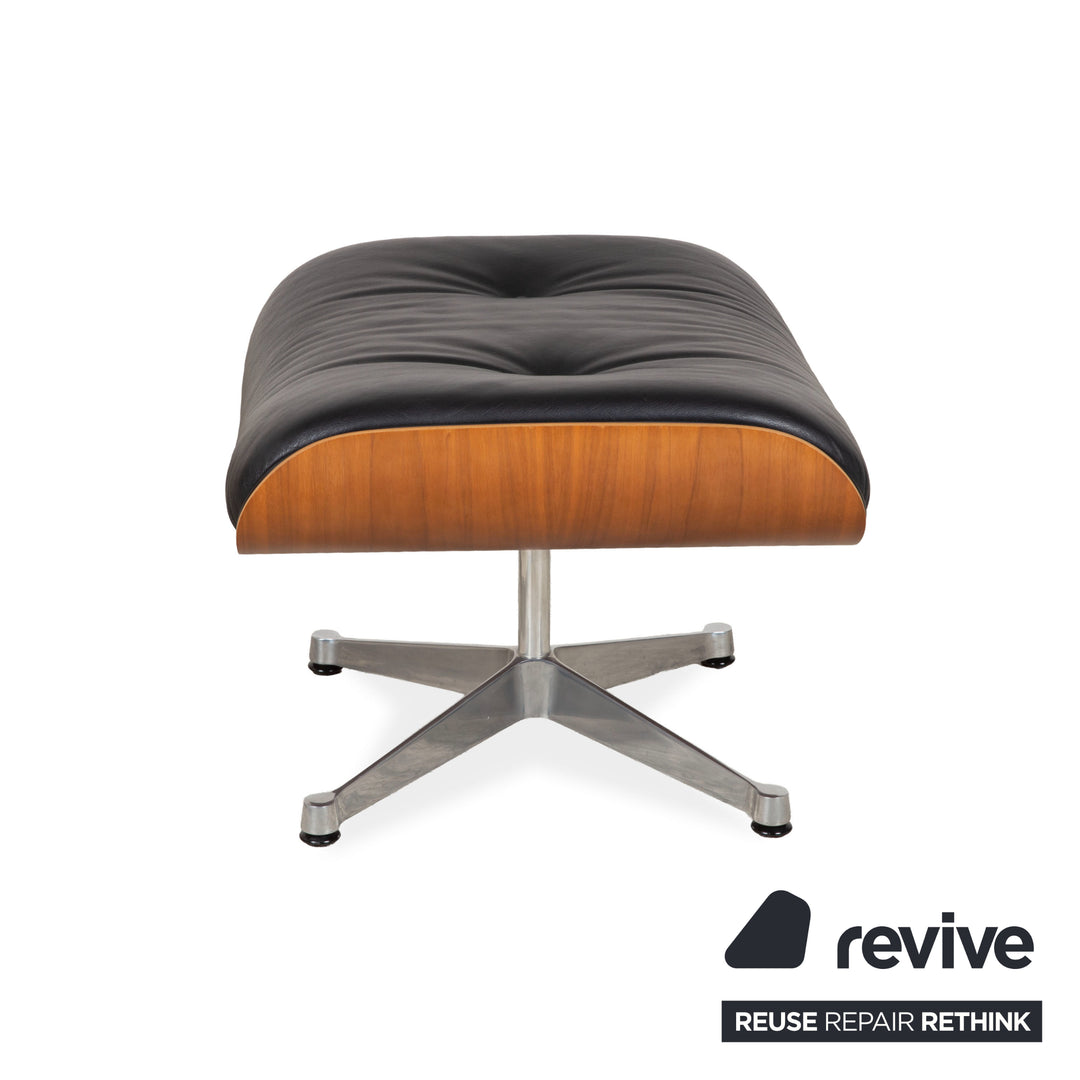 Vitra Eames Lounge Chair Leder Sessel mit Hocker Holz Schwarz Braun Ottoman