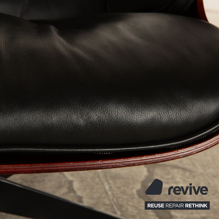 Vitra Eames Lounge Chair Leather Armchair Black
