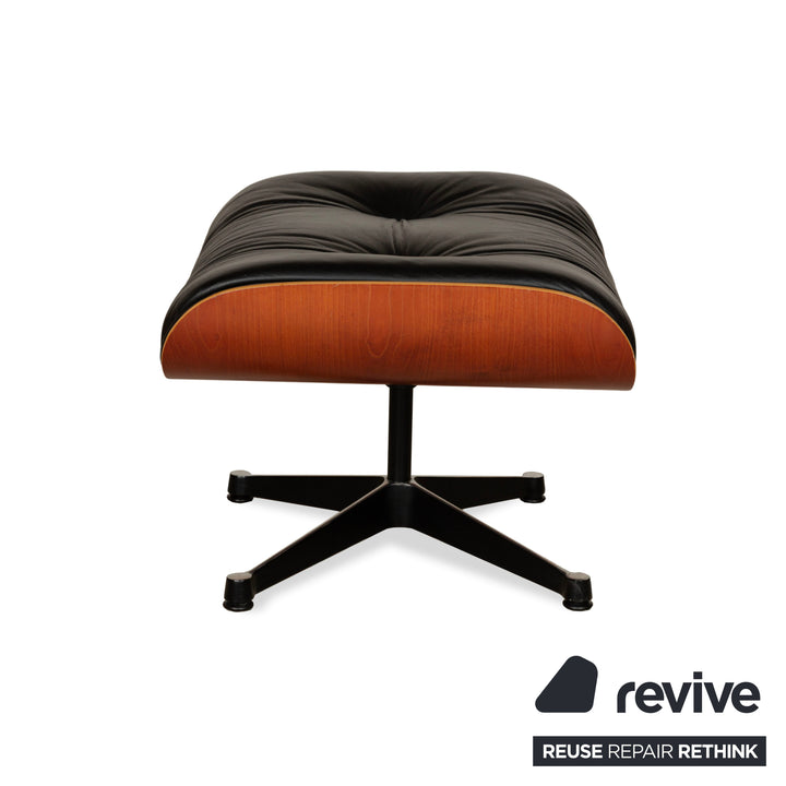 Vitra Eames Lounge Chair Leather Armchair Black including Ottoman