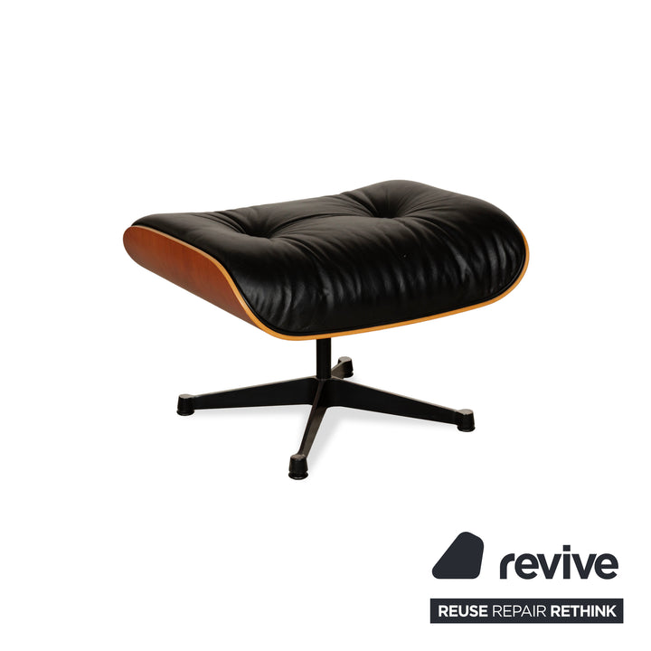 Vitra Eames Lounge Chair Leather Armchair Black including Ottoman