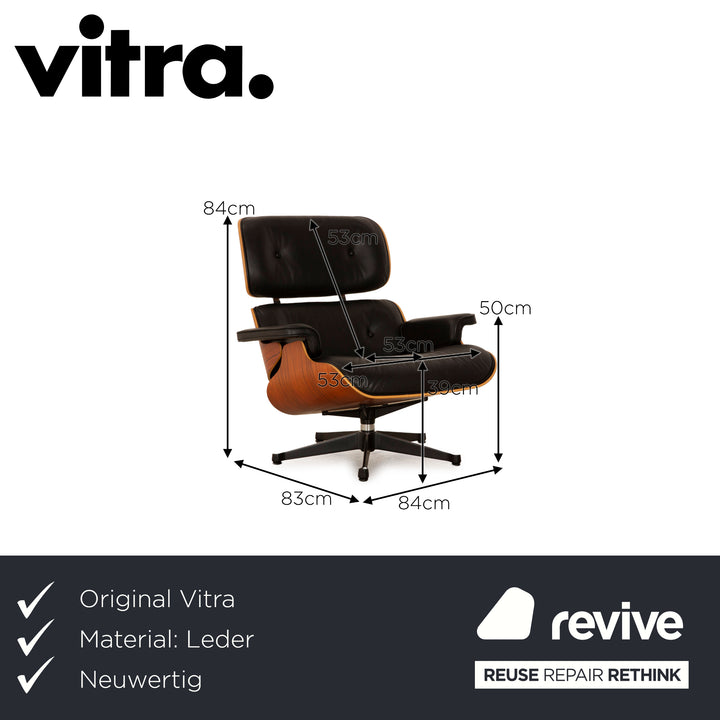 Vitra Eames Lounge Chair Black incl. Ottoman