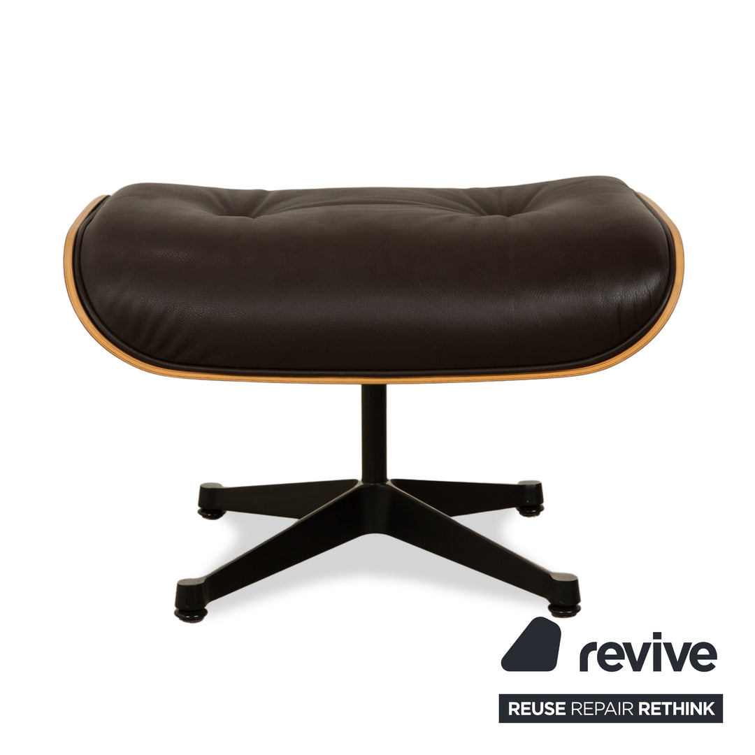 Vitra Eames Lounge Set 2x Chair inkl. Ottoman Leder Sessel Dunkelbraun manuelle Funktion