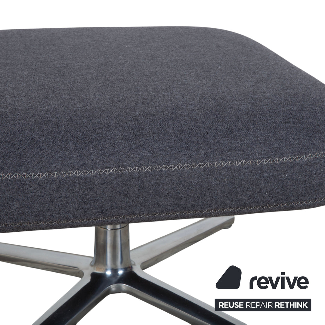 Vitra Grand Repos Stoff Sessel Grau manuelle Funktion inkl. Hocker