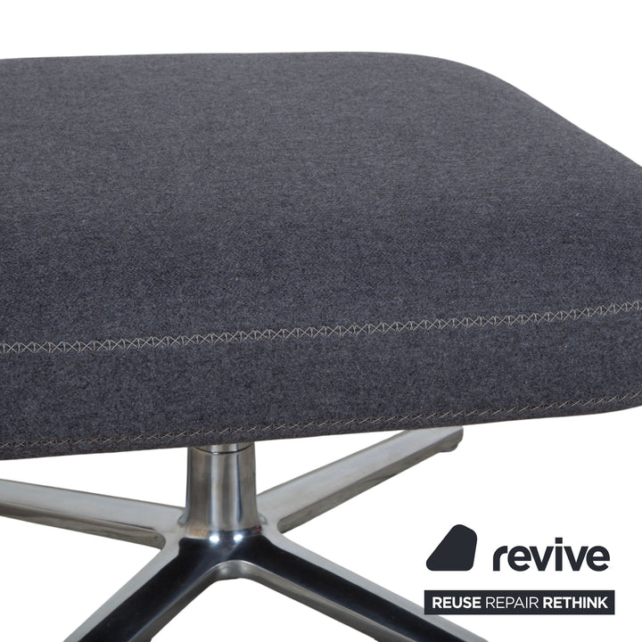 Vitra Grand Repos Stoff Sessel Grau manuelle Funktion inkl. Hocker