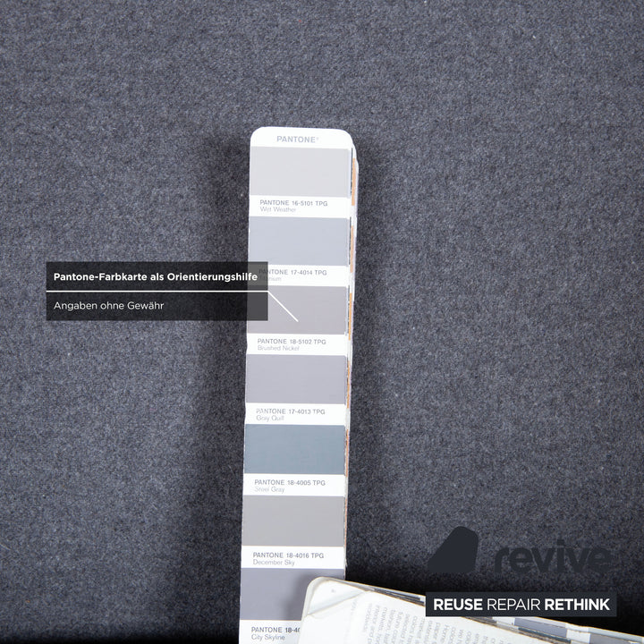 Vitra Grand Repos Stoff Sessel Grau manuelle Funktion inkl. Hocker