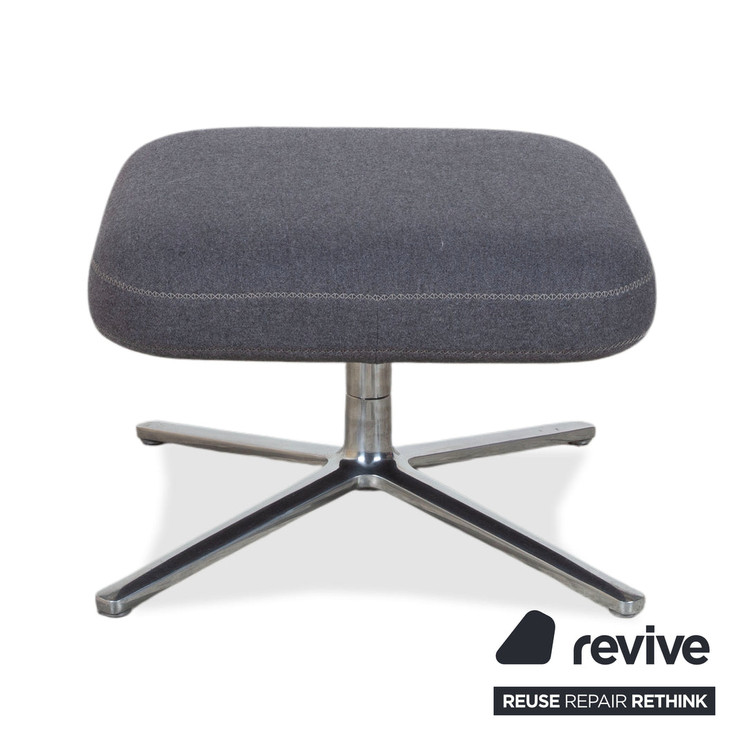 Vitra Grand Repos Stoff Sessel Grau manuelle Funktion inkl. Hocker